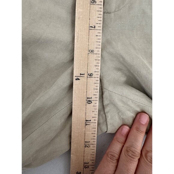 Banana republic silk and linen blend pleated trouser pants tan sz 6 - Picture 5 of 8